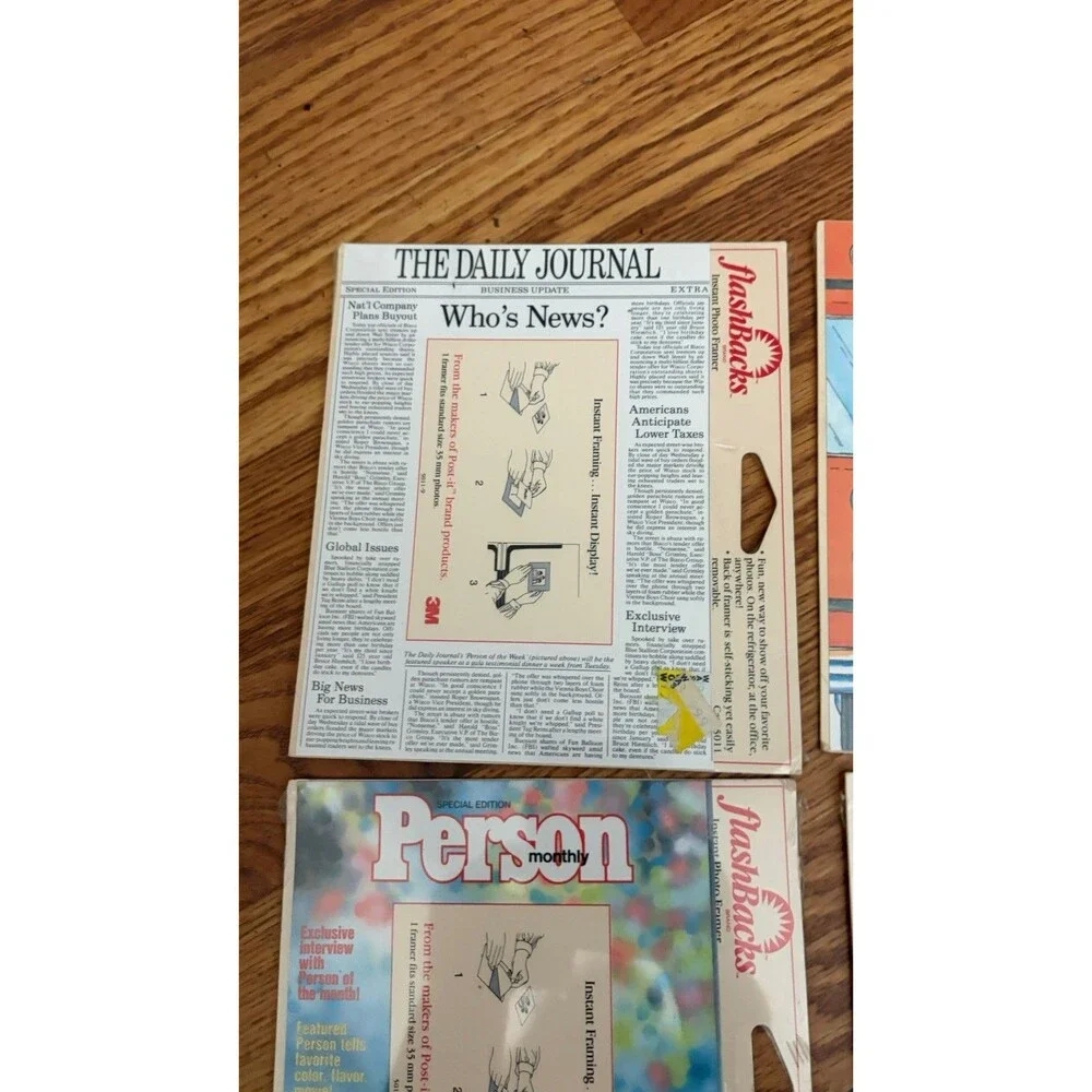 3M Flashbacks Instant Photo Framer Lot Of 5 Vintage 1990